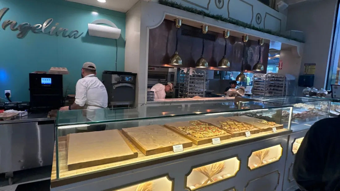 Cafe in Angelina Bakery Times Square in New York