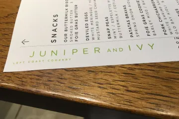 Restaurant in Juniper and Ivy in San Diego