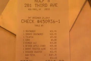 Restaurant in Rolf's Bar & Restaurant in New York